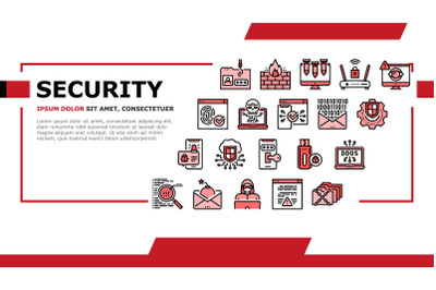 Internet Security Landing Header Vector