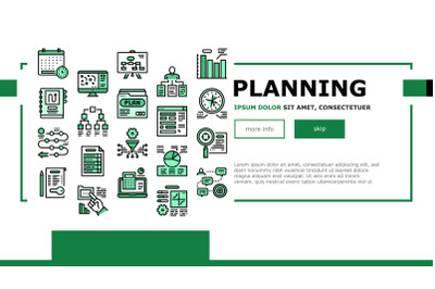 Planning Work Process Landing Header Vector