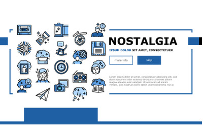 Nostalgia And Memory Landing Header Vector