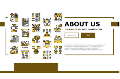 About Us Presentation Landing Header Vector