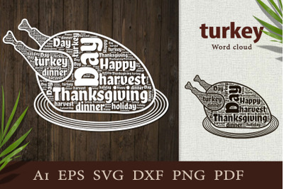 Turkey. Thanksgiving Day. SVG