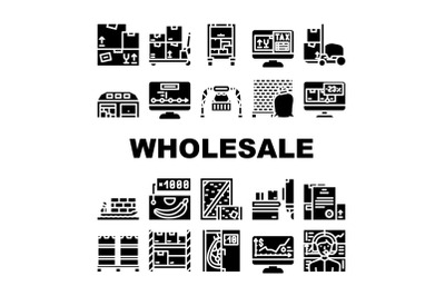 Wholesale Service Collection Icons Set Vector