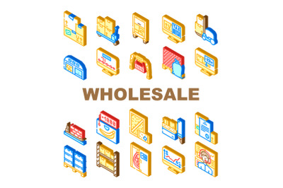 Wholesale Service Collection Icons Set Vector