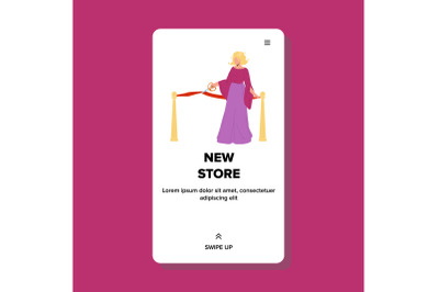 New Store Opening On Official Open Ceremony Vector