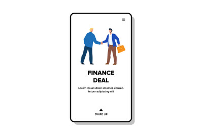 Finance Deal Making Couple Businessmen Vector