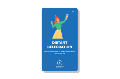 Distant Celebration Birthday Or Christmas Vector