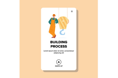 Building Process For Build Construction Vector