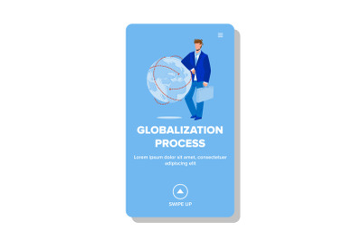 Globalization Process Making Businessman Vector