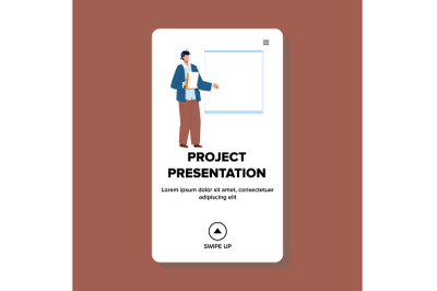 Project Presentation Talking Presenter Vector