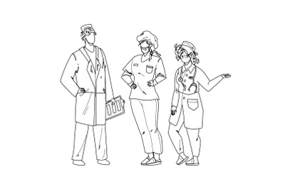 Hospital People Doctor And Nurse Colleagues Vector