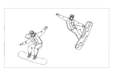 Snowboarding Sport People On Snowy Mountain Vector