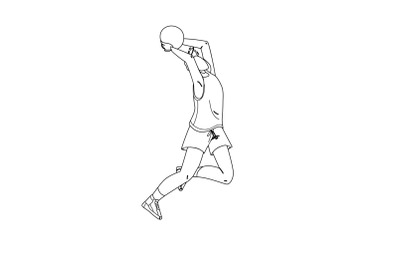 Volleyball Player Jump And Throwing Ball Vector