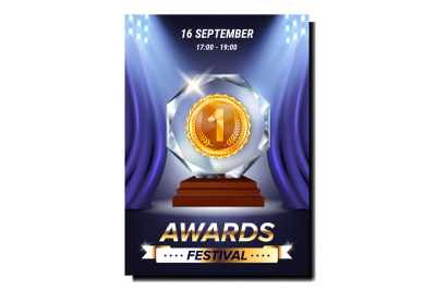 Awards Festival Creative Promotional Poster Vector