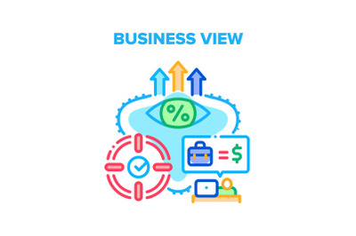 Business View Vector Concept Color Illustration