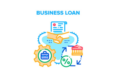 Business Loan Vector Concept Color Illustration