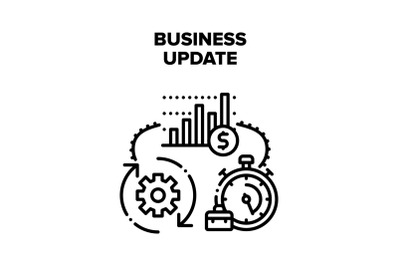 Business Update Vector Black Illustration