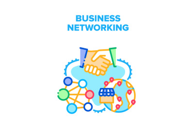 Business Networking Structure Vector Concept Color