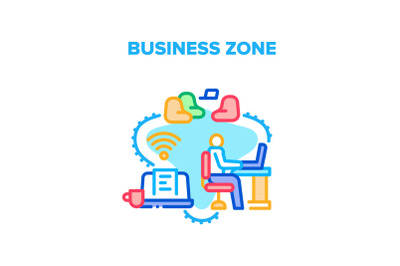 Business Zone Vector Concept Color Illustration