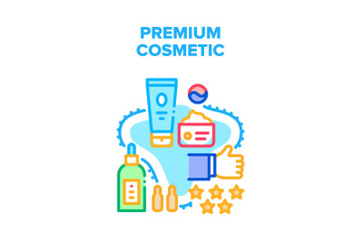 Premium Cosmetic Vector Concept Color Illustration