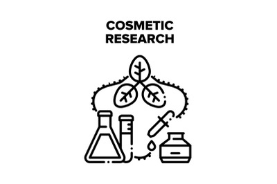 Cosmetic Research Occupation Vector Black Illustration