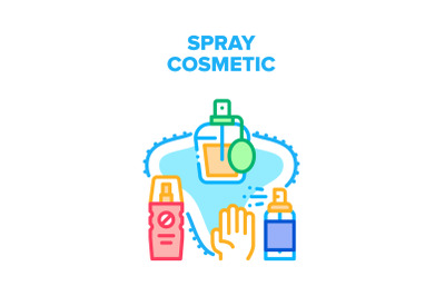 Spray Cosmetic Vector Concept Color Illustration