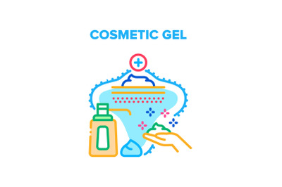 Cosmetic Gel Vector Concept Color Illustration