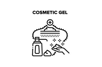 Cosmetic Gel Vector Black Illustration