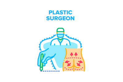 Plastic Surgeon Vector Concept Color Illustration