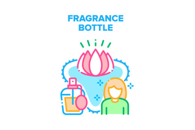 Fragrance Bottle Vector Concept Color Illustration