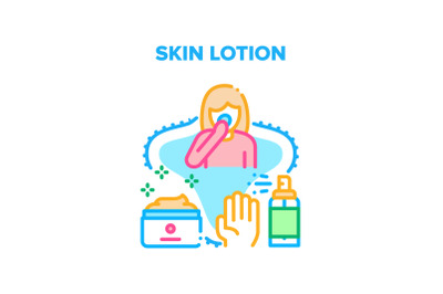 Skin Lotion Vector Concept Color Illustration