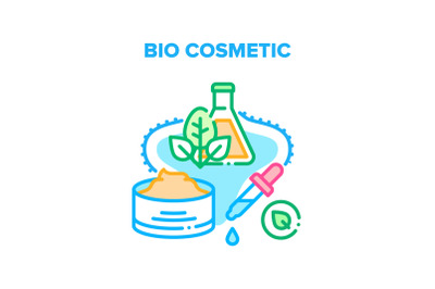 Bio Cosmetic Vector Concept Color Illustration