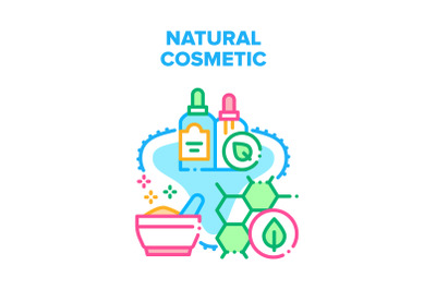 Natural Cosmetic Vector Concept Color Illustration