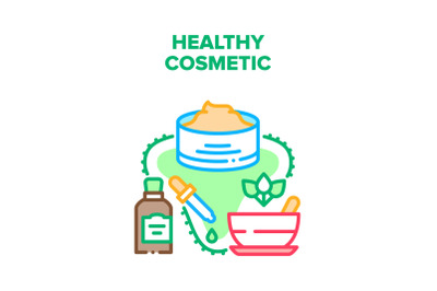 Healthy Cosmetic Vector Concept Color Illustration