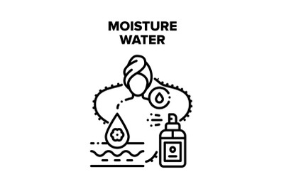 Moisture Water Vector Black Illustration