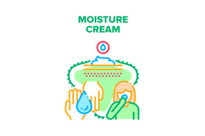 Moisture Cream Vector Concept Color Illustration