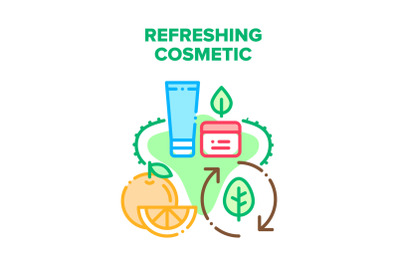 Refreshing Cosmetic Cream Vector Concept Color