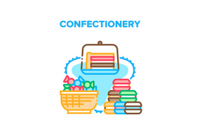 Confectionery Vector Concept Color Illustration