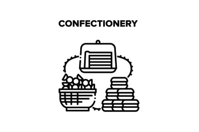 Confectionery Vector Black Illustration