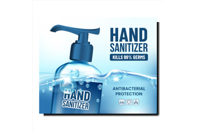 Hand Sanitizer Creative Promotion Poster Vector