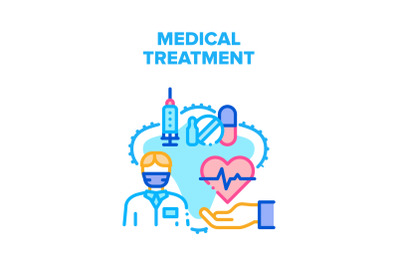 Medical Treatment Health Vector Concept Color