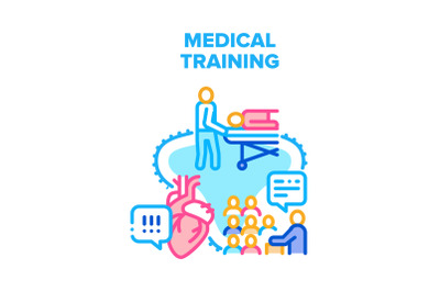 Medical Training Vector Concept Color Illustration