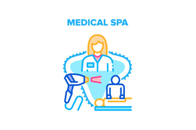 Medical Spa Vector Concept Color Illustration