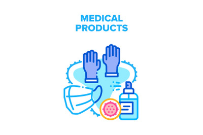 Medical Products Vector Concept Color Illustration