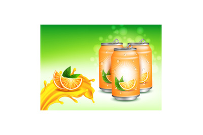 Orange Juice Creative Promotional Poster Vector