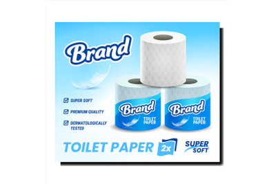 Toilet Paper Creative Promotional Banner Vector