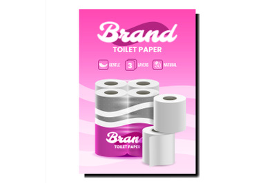 Toilet Paper Creative Promotional Poster Vector