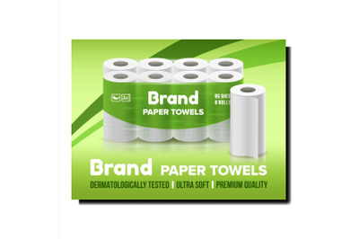 Paper Towels Creative Promotional Poster Vector