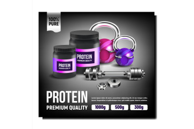 Protein Product Creative Promotion Poster Vector