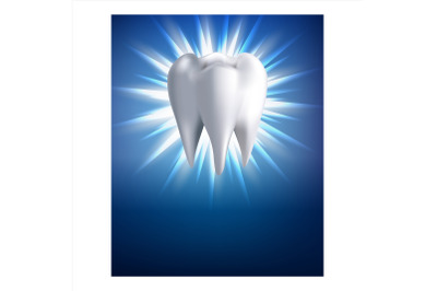 Teeth Whitening Procedure Promotion Poster Vector