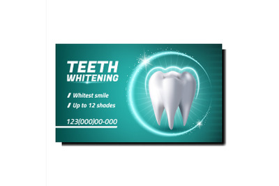 Teeth Whitening Treatment Promotion Banner Vector